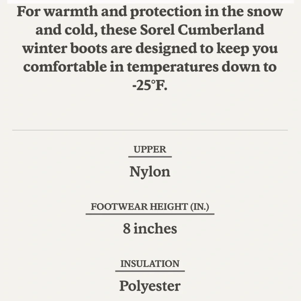 Sorel Cumberland Insulated Winter Boot